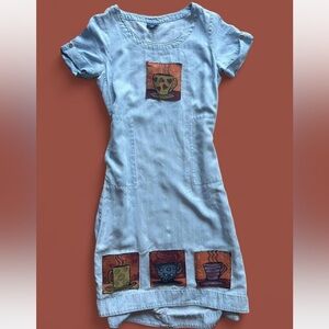 Reworked dress with Coffee Patchwork